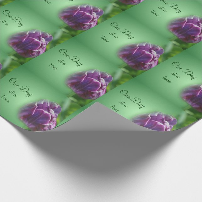 Papier Cadeau Un Jour À La Fois Inspiration Tulipe  (Coin)