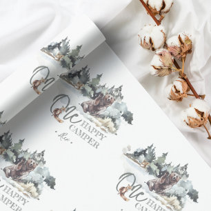 Papier Cadeau Un Joyeux Camper Rustique fête d'anniversaire