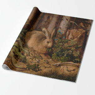 Papier Cadeau Un lièvre dans la forêt (par Hans Hoffmann)