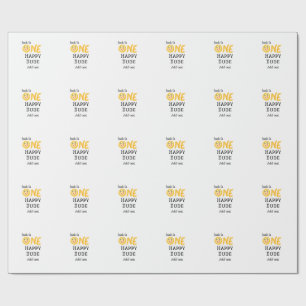 Papier Cadeau Un mec heureux 1er joyeux Anniversaire souriant ja