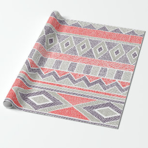 Papier Cadeau Un motif ethnique rayé sans pareille. Tribal et az