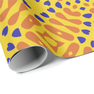 Papier Cadeau Un motif géométrique vibrant avec des formes orang