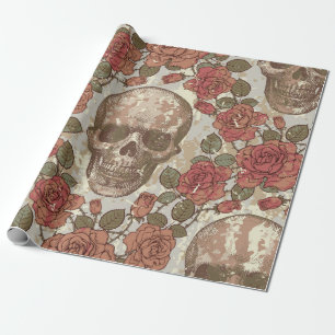 Papier Cadeau Un ornement sans faille dans un style rétro avec d