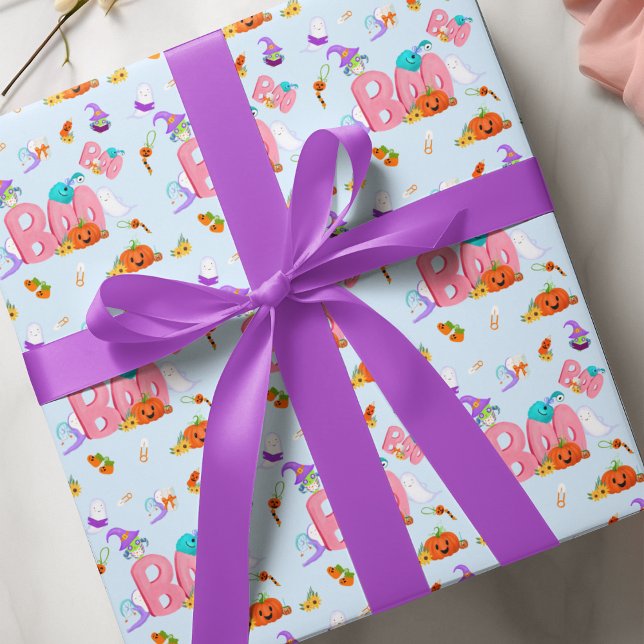 Papier Cadeau Un Petit Fantôme De Boo, Baby shower D'Halloween D (Créateur téléchargé)