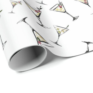 Papier Cadeau Un peu plus vieux cocktail Martini Anniversaire