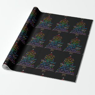 Papier Cadeau Un Sauveur est né Luc 2-11 emballage de Noël
