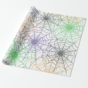 Papier Cadeau Un simple Motif Web d'Halloween Spider