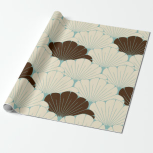 Papier Cadeau un tuile sans couture de style japonais avec feuil