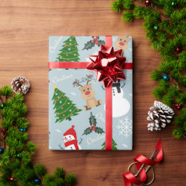 Papier Cadeau Une collection d'icônes de Noël