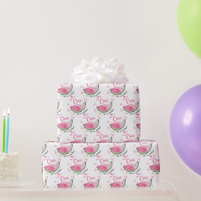 Papier Cadeau Une dans un Melon 1er fête d'anniversaire (Cadeaux de fête)