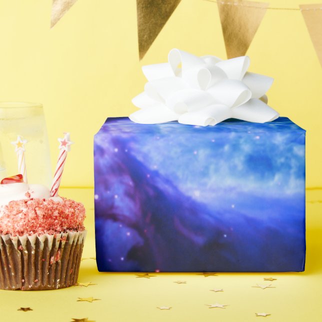 Papier Cadeau Une étoile est Bleue de naissance (Fête d'anniversaire)