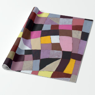 Papier Cadeau Une grille irrégulière, avec violets et jaunes