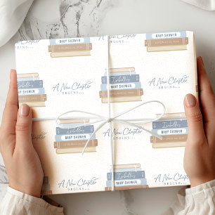 Papier Cadeau Une nouvelle histoire commence Livre personnalisé 
