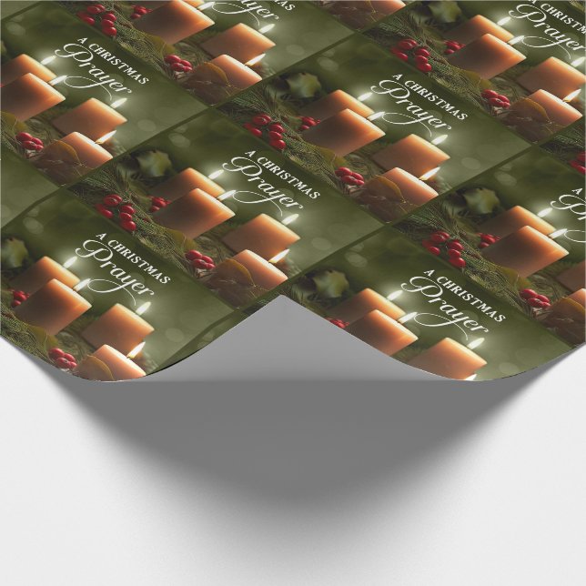Papier Cadeau Une prière de Noël aux chandelles (Coin)