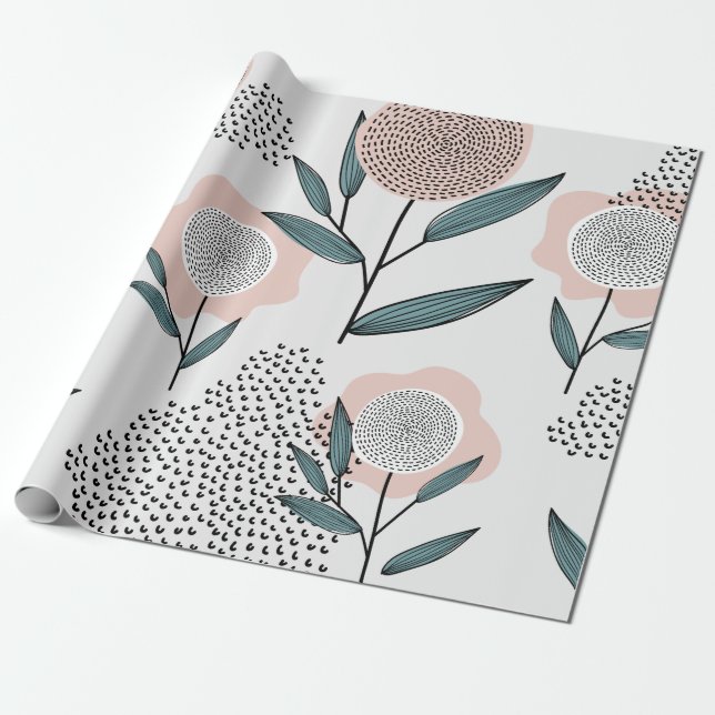 Papier Cadeau Une rose (Déroulé)