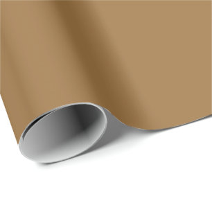 Papier Cadeau Unicolor massif minimaliste Brown d'or #9a6d38