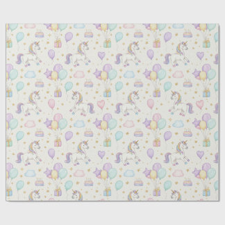 Papier Cadeau Unicorn Birthday Magic – Pastel Fantasy Celebratio