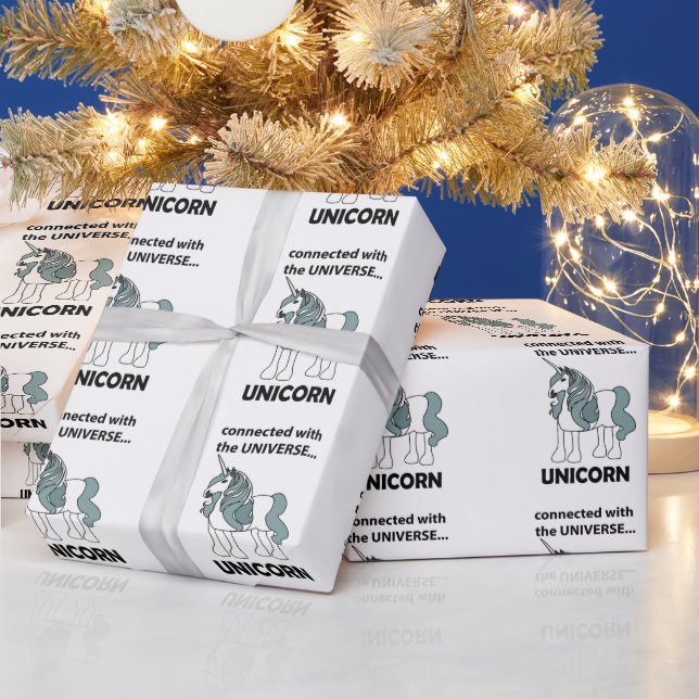 Papier Cadeau Unicorn Connecté Avec L'Unicorne Universe (Vacances)
