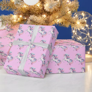 Papier Cadeau Unicorn Cute Magique Anniversaire