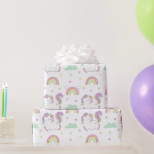 Papier Cadeau Unicorn Fille anniversaire