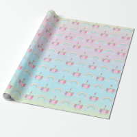 Unicorn Pastel Rose Girl Rainbow Anniversaire