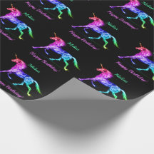 Unicorn Personnaliser Nom Joyeux Cadeau Anniversai