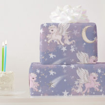 Unicorn Purple mauve fille étoiles lunaire