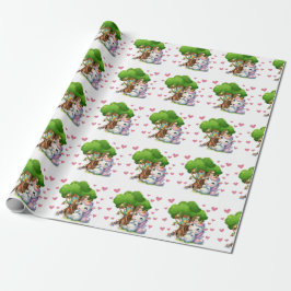 Papier Cadeau Unicorn & Woodland Friends Envelopper papier migno