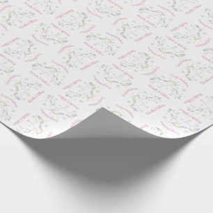 Papier Cadeau Unicorne Baby shower Pastel Rainbow