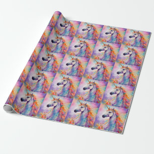 Papier Cadeau Unicorne couleur Pastel