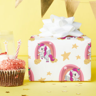 Papier Cadeau Unicorne Enchanteur coloré