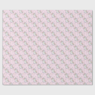 Papier Cadeau Unicorne magique | Pastel Rainbow Party