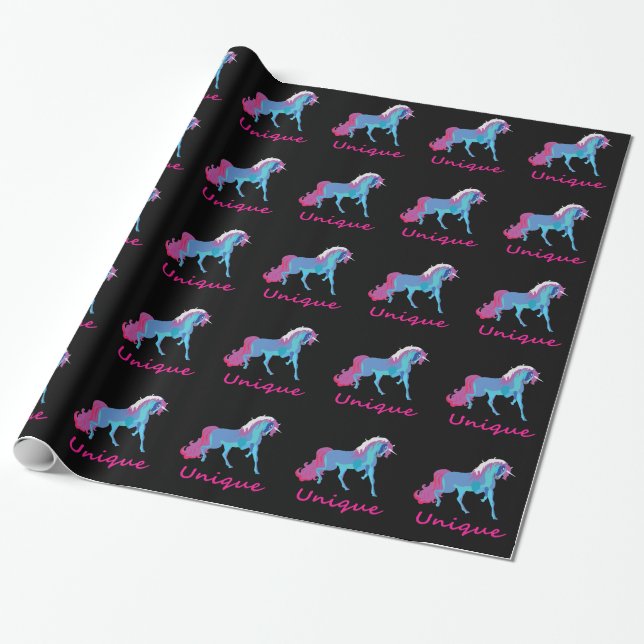 Papier Cadeau Unicorne unique (Déroulé)
