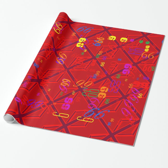 Papier Cadeau Union Jack rouge (Déroulé)
