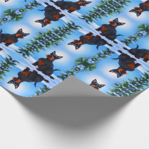 Papier Cadeau Unique Chien Festif Mignon Terrier Écossais