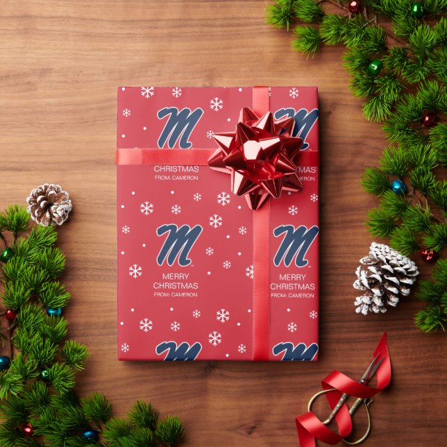 Papier Cadeau Université du Mississippi | Script M (Cadeau de vacances)