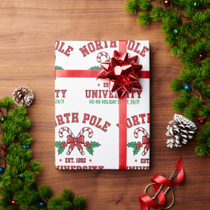 Papier Cadeau Université du Pôle Nord Vacances de Noël