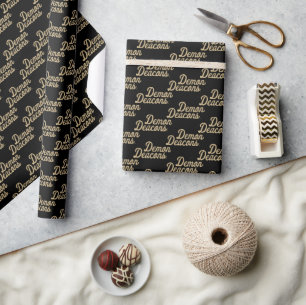 Papier Cadeau Université Wake Forest Script Démon Deacons