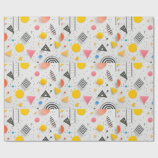 Papier Cadeau Upbeat background of shapes and stripes