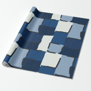 Papier Cadeau Urban Geo Geo Cobalt Hero Pattern