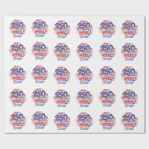 Papier Cadeau USA Amérique 250e anniversaire patriotique