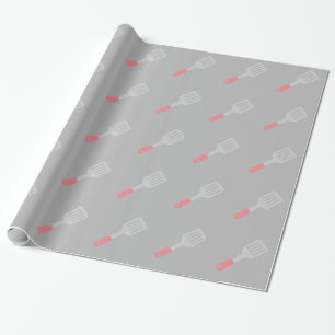 Papier Cadeau Ustensiles de spatule gris