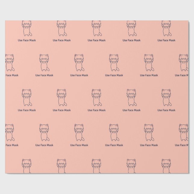 Papier Cadeau UTILISER MASQUE MASQUE CUISINE papier enveloppant (Plat)