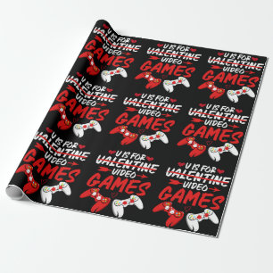 Papier Cadeau V Est Pour Jeux Vidéos Funny Valentines Joueur de 