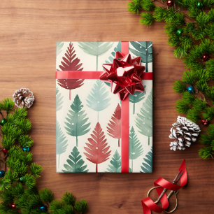 Papier Cadeau Vacances Arbres d'hiver Nature Botanique Toutes le