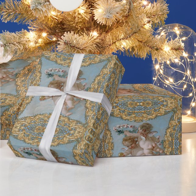 Papier Cadeau Vacances de Noël des Cherubs paradisiaques (Vacances)
