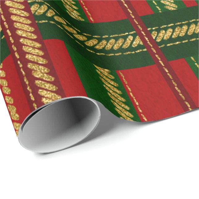 Papier Cadeau Vacances de Noël - plaid piqué jolies par vacances (Coin rond)