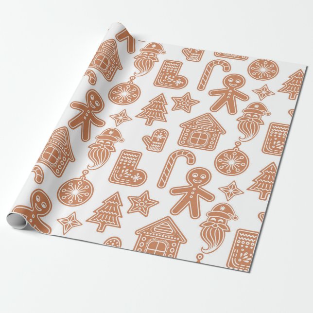 Papier Cadeau Vacances de pain d'épice (Déroulé)
