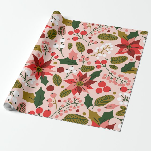 Papier Cadeau Vacances d'hiver à Poinsettia (Déroulé)