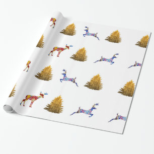 Papier Cadeau Vacances d'hiver Papier d'enveloppement